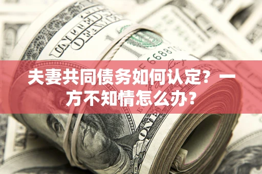北京夫妻共同债务如何认定？一方不知情怎么办？