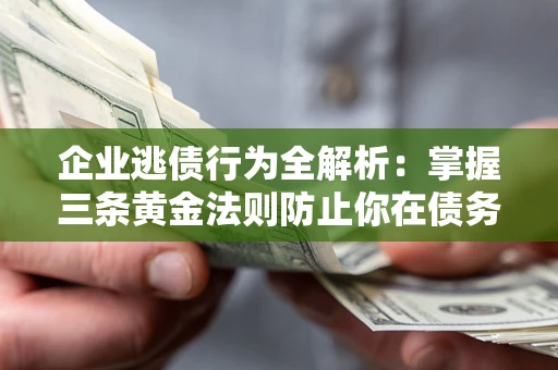 北京企业逃债行为全解析：掌握三条黄金法则防止你在债务乱局中“踩雷”